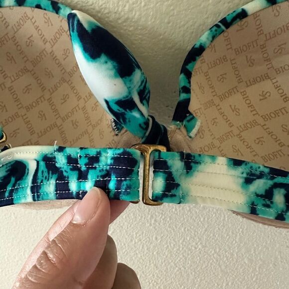 Victoria’s Secret Multi-Way Blue Bikini Top and Ruched Swim Skirt Size M / 34B - Picture 7 of 12